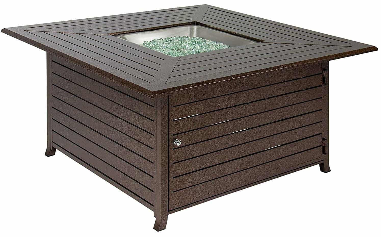 BCP Extruded Aluminum Gas Outdoor Fire Pit Table with Cover