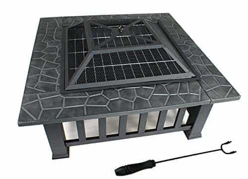 Zeny 32 Outdoor Fire Pit Square Metal, Zeny Fire Pit