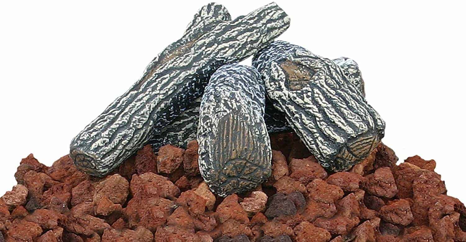 Uniflame Lava Rock and Log Kit for Propane Fire Pits