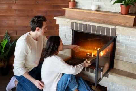 WOOD BURNING FIREPLACE INSERTS WITH BLOWER